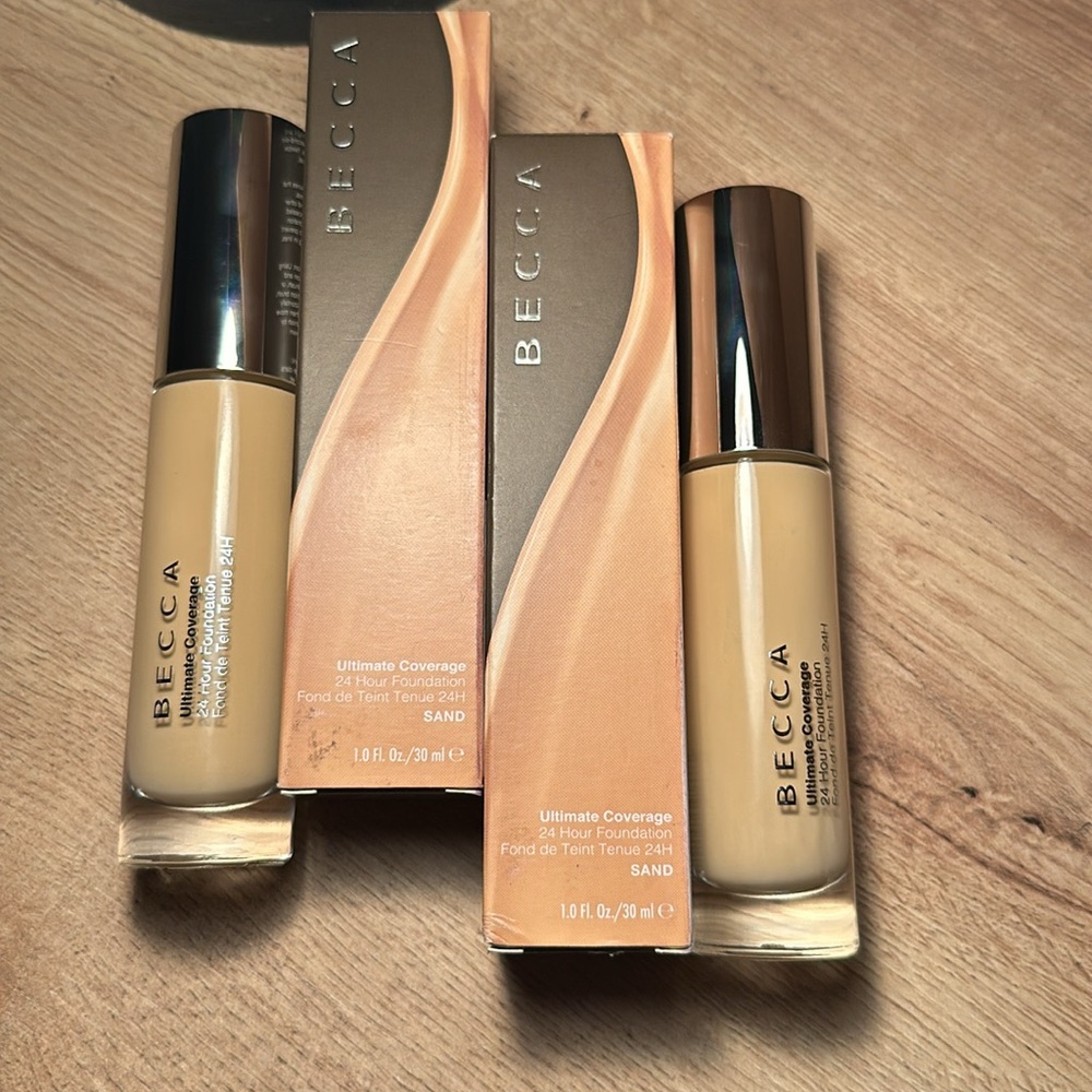 Becca Ultimate Coverage 24 Hour Foundation Bundle Set Of Two In Color Sand 1oz - Picture 9 of 11